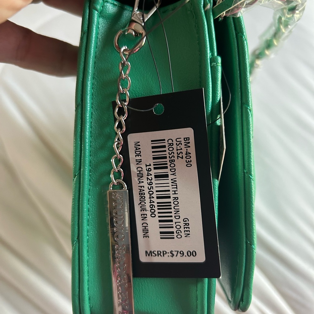 Badgley Mischka Green‎ Quilted Crossbody Bag NWT - Picture 8 of 11